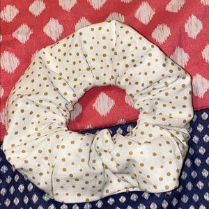 White and Gold Scrunchies